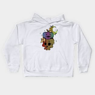 pumpkin skull Kids Hoodie